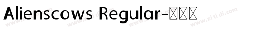Alienscows Regular字体转换